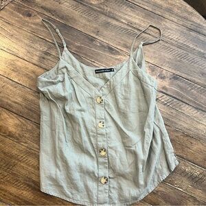 Abercrombie & Fitch Beige Button-Front Camisole